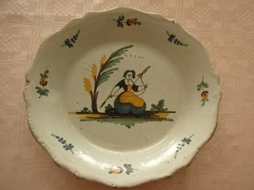 Rare assiette faience xviii - assiette,