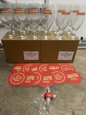 Lot De 12 Verres Picon  25 Cl + 12 Sous Bock Et 1 Doseur Lot Neuf 