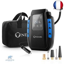 OneAmg Compresseur d’Air Portatif 12V, Portable 120W Auto Gonfleur Pneus, E