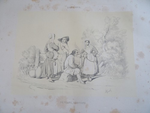 Belle litho xix portrait - litho,