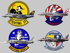 LOT DE 4 STICKERS TOMCAT F14
