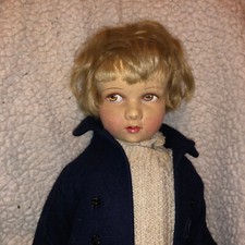 Ancienne poupée en feutrine type Raynal ou Lenci boudeur,No Jumeau, Bru, Steiner