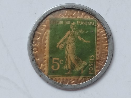 Timbre monnaie cent vert - timbre, 5