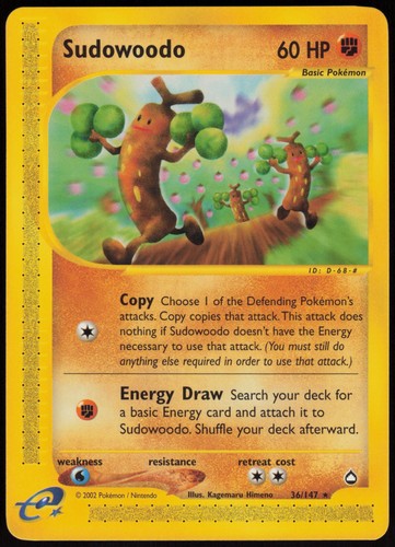 Sudowoodo 147 aquapolis - sudowoodo, 36/147