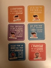 lot de sous-verres humoristiques