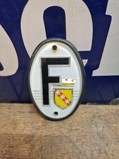 Plaque Auto F QUILLERY région 