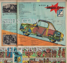1958 DOCUMENT (ref CG 12) AUTO LA VESPA 400  par TAVARD