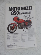 prospectus catalogue : MOTO GUZZI  850 le mans 3