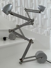 Rare Paire de lampes AHA éditée par DEMETER en aluminium