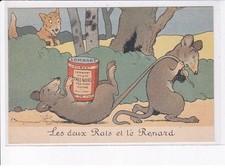 ILLUSTRATEUR Benjamin RABIER: les deux rats et le renard, 6CPA - très bon ét