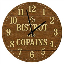 Horloge en verre le bistrot