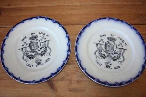 Paire assiettes boch frères - boch,