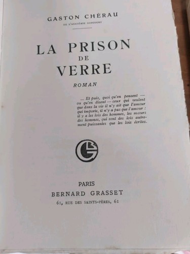 Livre prison verre - la,
