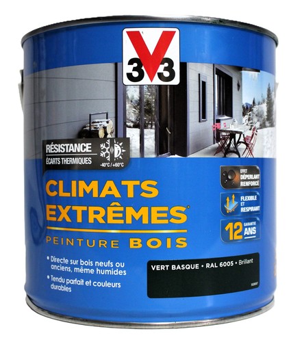Peinture bois v33 vert basque - "vert,