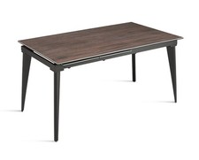 Table À Manger Effet Bois Foncé Rectangulaire Design Moderne CIC-656