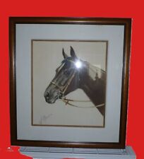 Lithographie cheval de course