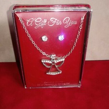 Rhinestone Angel Pendant