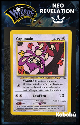 Carte pokémon capumain 64 - carte,