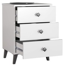 Table de chevet blanche BDW