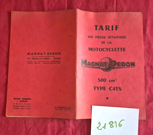 21816 magnat debon 500 - n°21816,