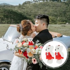  Ours en peluche 10 pièces, poupée, voiture de mariage, Mini ours, décorations