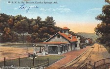 CPA ETATS UNIS D´AMERIQUE USA ARKANSAS M.AND N.A.RY STATION EUREKA SPRINGS ARK.