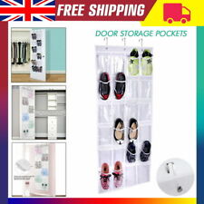 Neuf 24 Poches sur Porte Suspendu Sac Boite Chaussure Rack Cintre Stockage Rangé