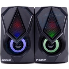 2 X ENCEINTES RGB 6W PC SYSTÈME AUDIO FILM MUSIQUE GAMING