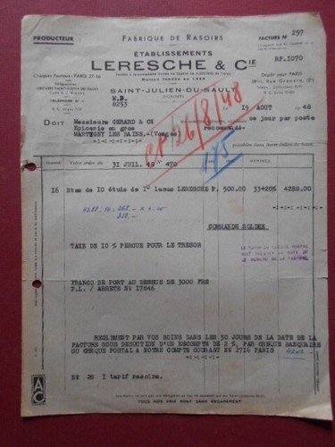 Leresche cie fabrique de - leresche,