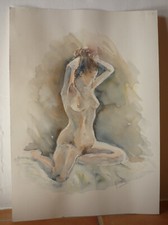 Aquarelle feminin modèle - aquarelle,