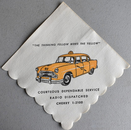 1950s checker yellow - yellow, taxi