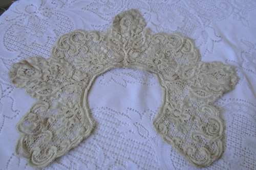 Col dentelle coton écru - en,
