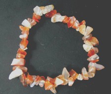 Bracelet pierre naturelle baroque chips CORNALINE