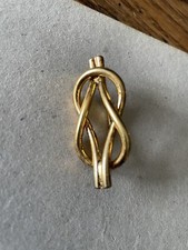 Broche anneau de Foulard Christofle Plaqué Or Bijoux Vintage 