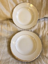 Lot 6 Assiettes Creuses Orchies Moulin Des Loups / Blanche Et Dorure en TB État