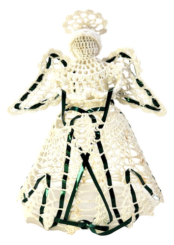 Handmade crocheted angel tree - crocheted,