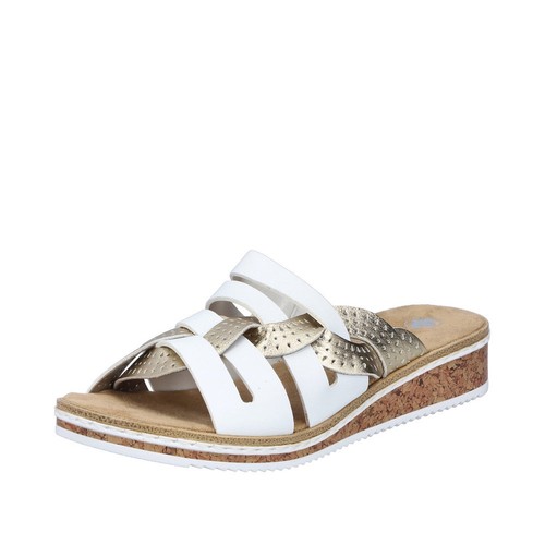 Rieker mules femmes - rieker, blanc