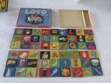 ancien jeu de loto d'images 1950 pour petits enfants BAHY