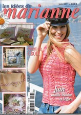 Les IDÉES de MARIANNE N°176 - juin 2011 - point de croix tricot lettres K et L