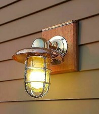 Cloison/éclairage mural en laiton massif navire marine nautique avec...