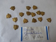 Lot de 16 medaille Coeur de Chapelet Sainte GODELIEVE couleur BRONZE