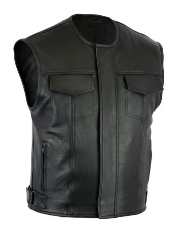 Gilet cuir motard pour - cuir,