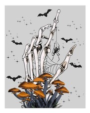 Affiche d'art mural squelette
