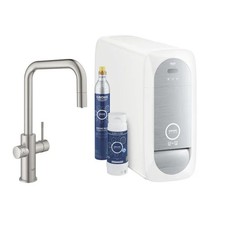 Robinet Grohe Blue Home Chrome Satiné Bec En U Et Douchette Extractible | 31543