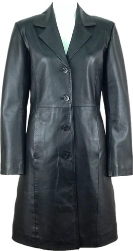Manteau long cuir agneau - en,
