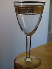 BACCARAT  ANCIEN VERRE A VIN OU EAU CRISTAL GRAVURE COLORADO OR ht 16,5 cm signé