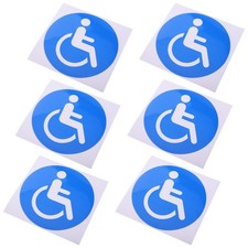 6 feuilles d'autocollants pour fauteuil roulant handicapé pour voiture, panneau