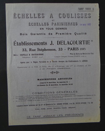 Ancien catalogue echelles - echelles, a