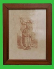  DEFRAY  GRAVURE cadre  pitchpin  LOUIS PHILIPPE    " LA LAVANDIERE " 