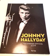 ORIGINAL CALENDRIER A SPIRALES  OFFICIEL   2019  JOHNNY HALLYDAY     43X31CM